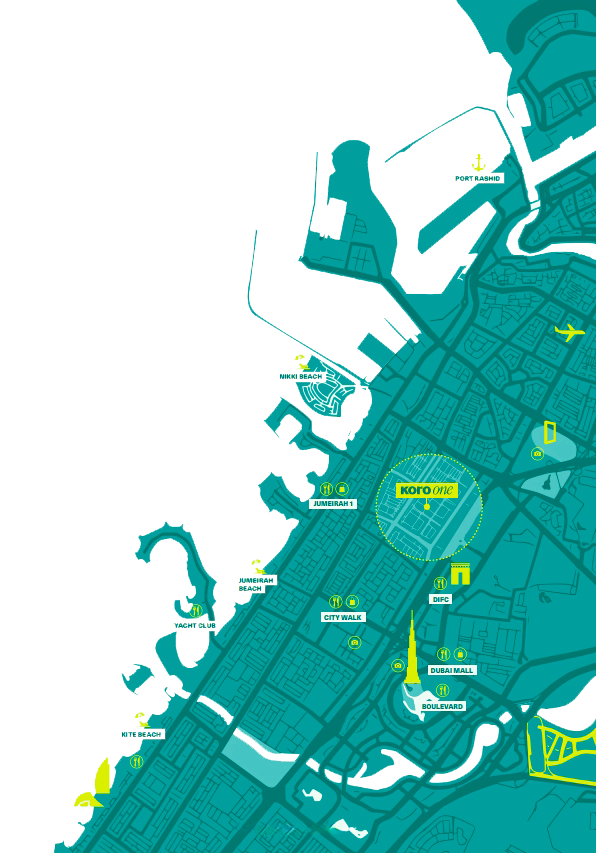 Koro One Location Map - Jumeirah Garden City, Dubai